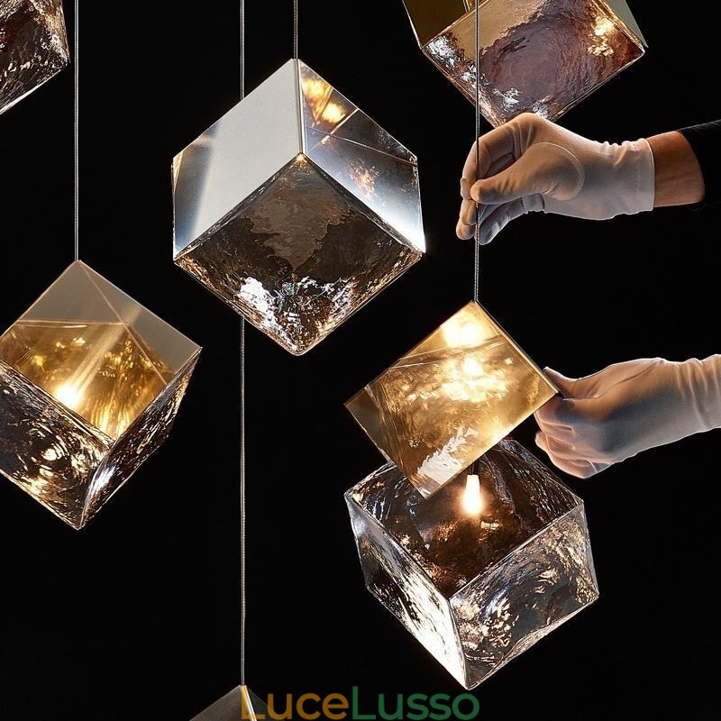 Lampada a sospensione creativa in vetro Padiglione Plafoniere