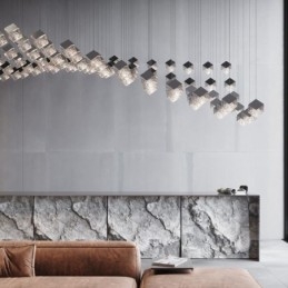 Lampada a sospensione creativa in vetro Padiglione Plafoniere