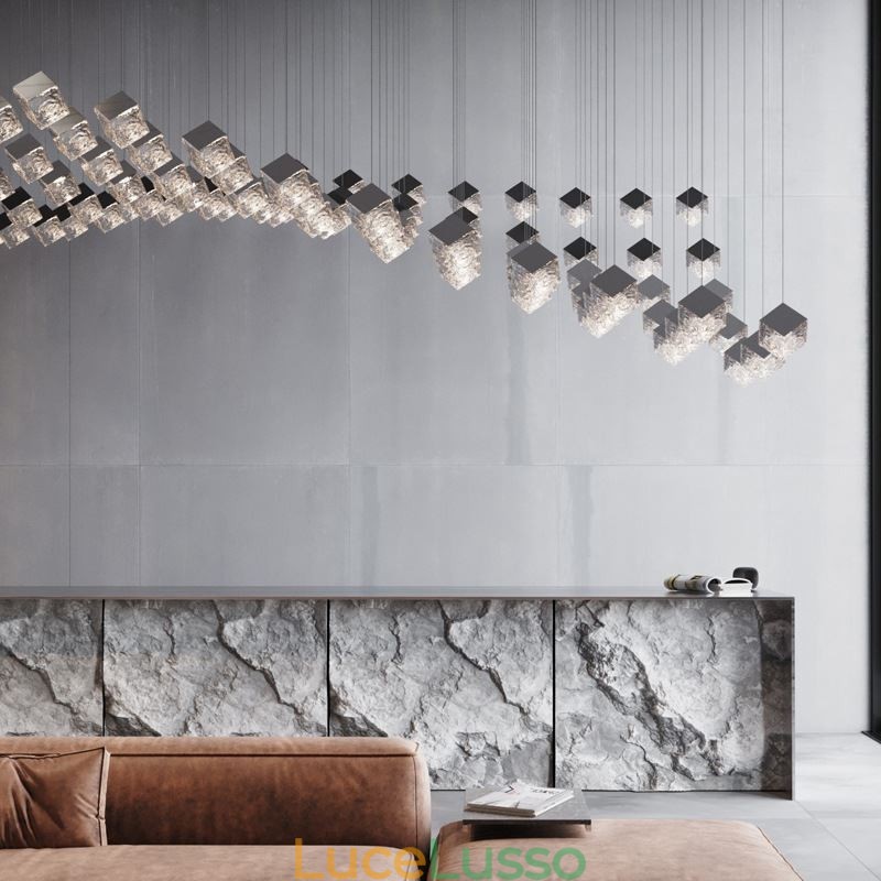 Lampada a sospensione creativa in vetro Padiglione Plafoniere