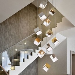 Lampada a sospensione creativa in vetro Padiglione Plafoniere