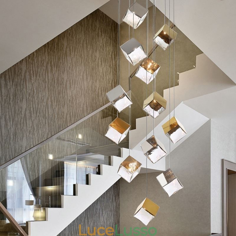 Lampada a sospensione creativa in vetro Padiglione Plafoniere
