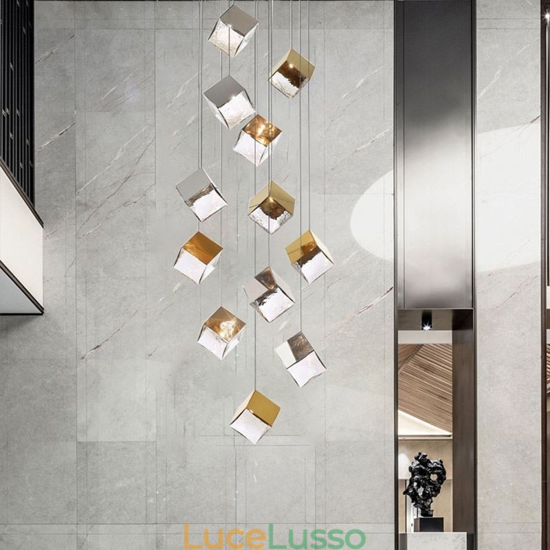 Lampada a sospensione creativa in vetro Padiglione Plafoniere