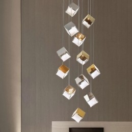 Lampada a sospensione creativa in vetro Padiglione Plafoniere