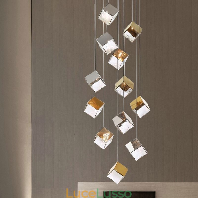 Lampada a sospensione creativa in vetro Padiglione Plafoniere