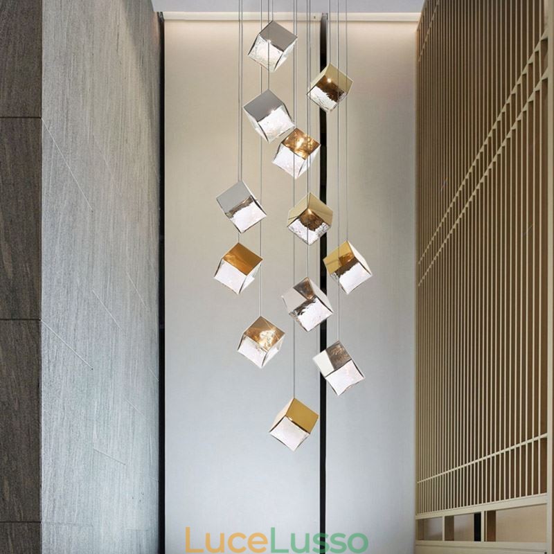 Lampada a sospensione creativa in vetro Padiglione Plafoniere