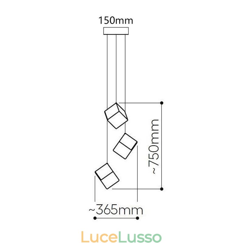 Lampada a sospensione creativa in vetro Padiglione Plafoniere