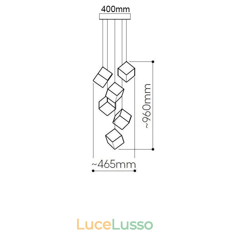 Lampada a sospensione creativa in vetro Padiglione Plafoniere
