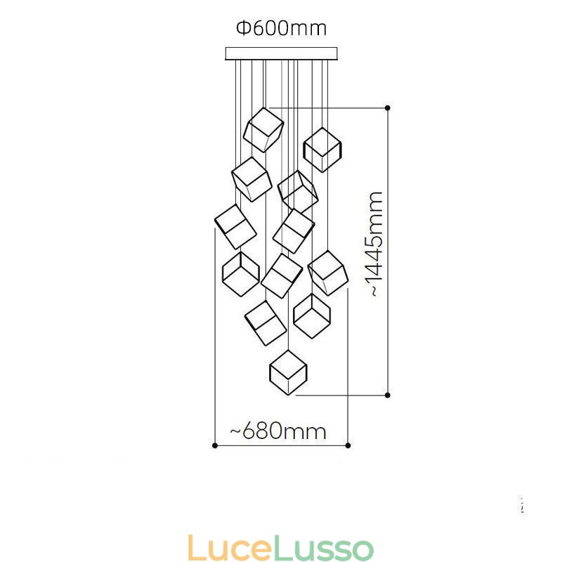 Lampada a sospensione creativa in vetro Padiglione Plafoniere