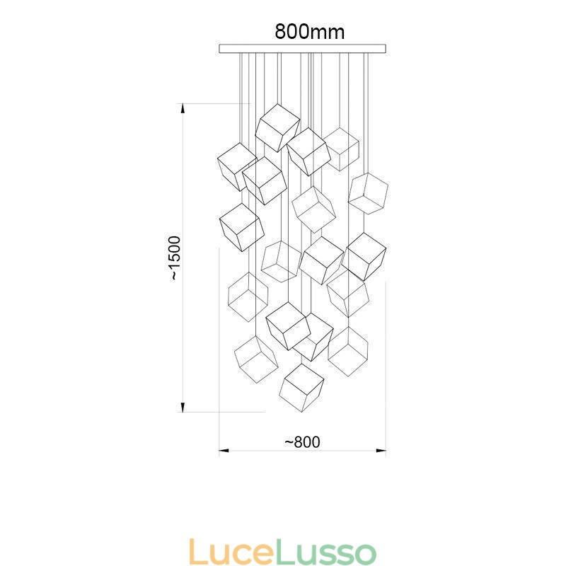 Lampada a sospensione creativa in vetro Padiglione Plafoniere