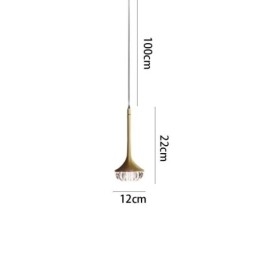 Lampada a sospensione moderna in vetro Lampada da soffitto in ferro battuto in vetro