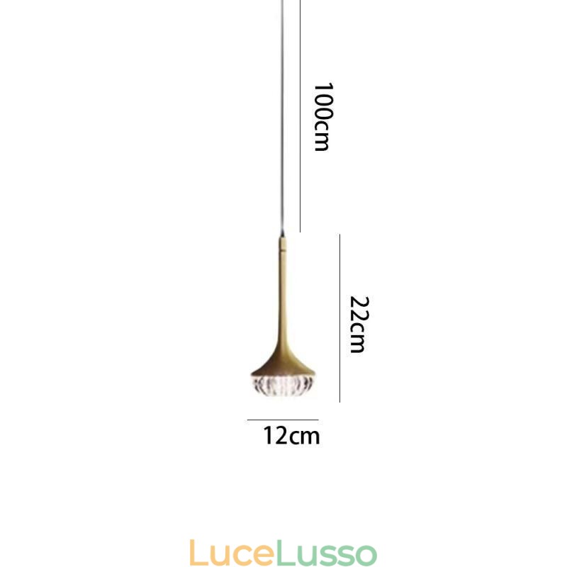 Lampada a sospensione moderna in vetro Lampada da soffitto in ferro battuto in vetro