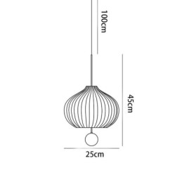 Lampada a sospensione moderna in vetro bianco a forma di palla, lampada da soffitto minimalista
