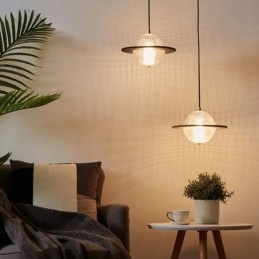 Lampada da soffitto a forma di lampada a sospensione in vetro moderno