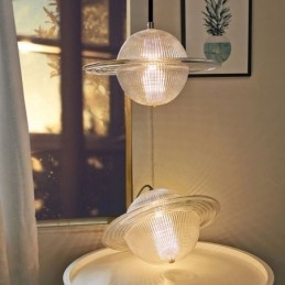 Lampada da soffitto a forma di lampada a sospensione in vetro moderno