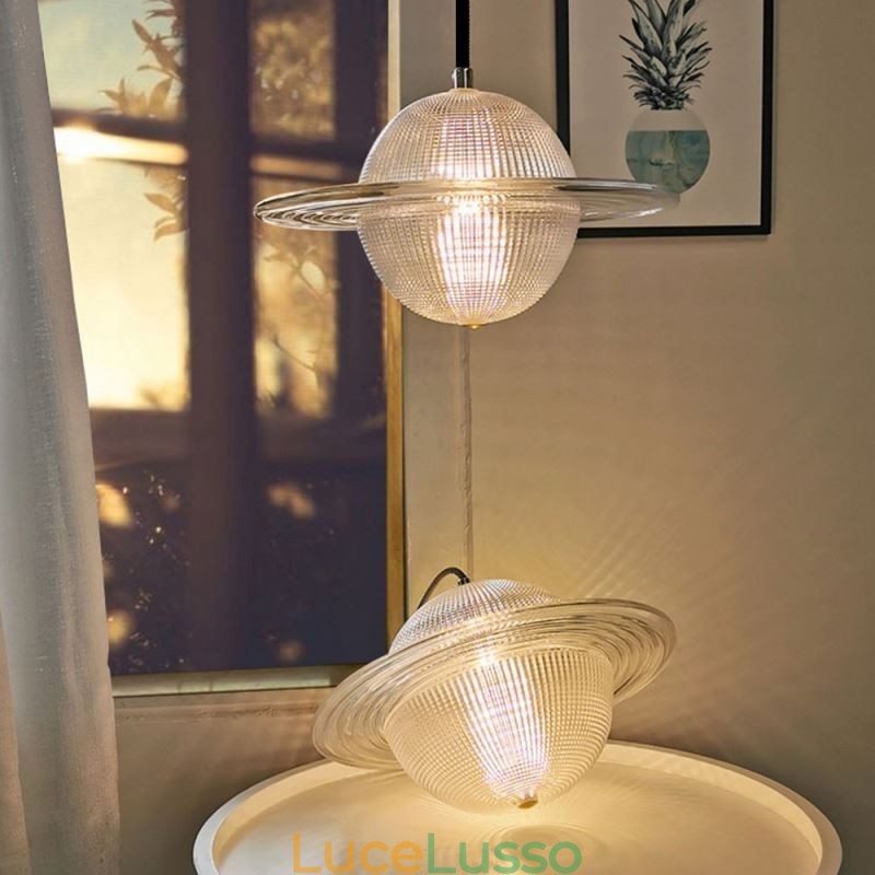 Lampada da soffitto a forma di lampada a sospensione in vetro moderno