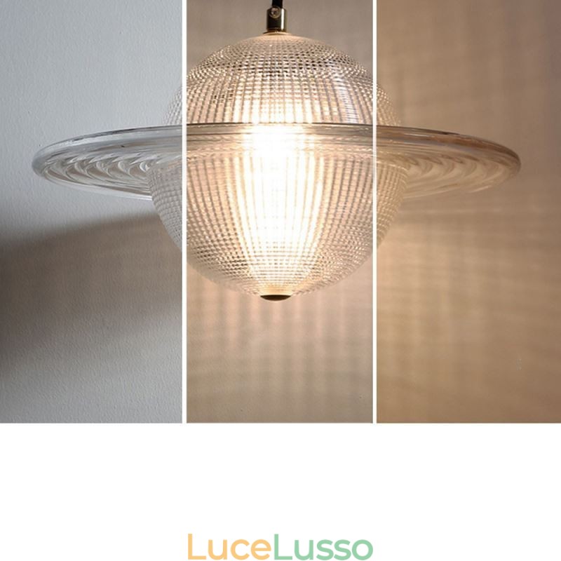 Lampada da soffitto a forma di lampada a sospensione in vetro moderno
