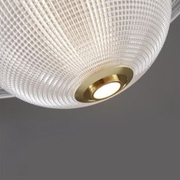 Lampada da soffitto a forma di lampada a sospensione in vetro moderno
