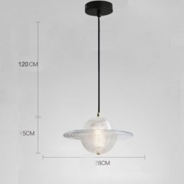 Lampada da soffitto a forma di lampada a sospensione in vetro moderno