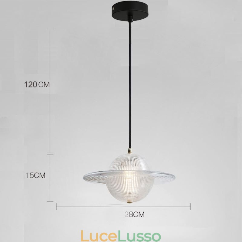 Lampada da soffitto a forma di lampada a sospensione in vetro moderno