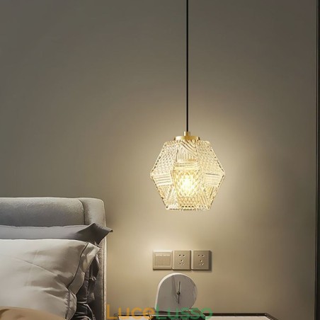 Lampada a sospensione moderna in vetro illuminazione domestica lampada a sospensione creativa Lampada a sospensione moderna in vetro illuminazione domestica lampada a sospensione creativa