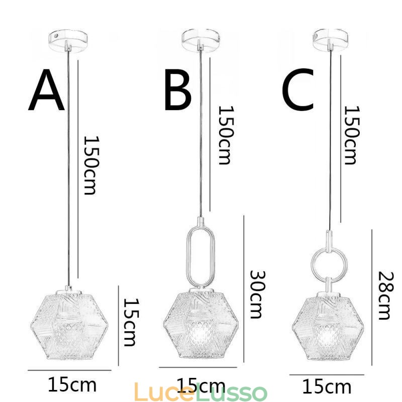 Lampada a sospensione moderna in vetro illuminazione domestica lampada a sospensione creativa