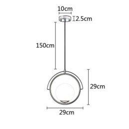 Lampada a sospensione a forma di sfera di vetro, decorazione per la casa