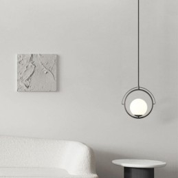 Lampada a sospensione a forma di sfera di vetro, decorazione per la casa