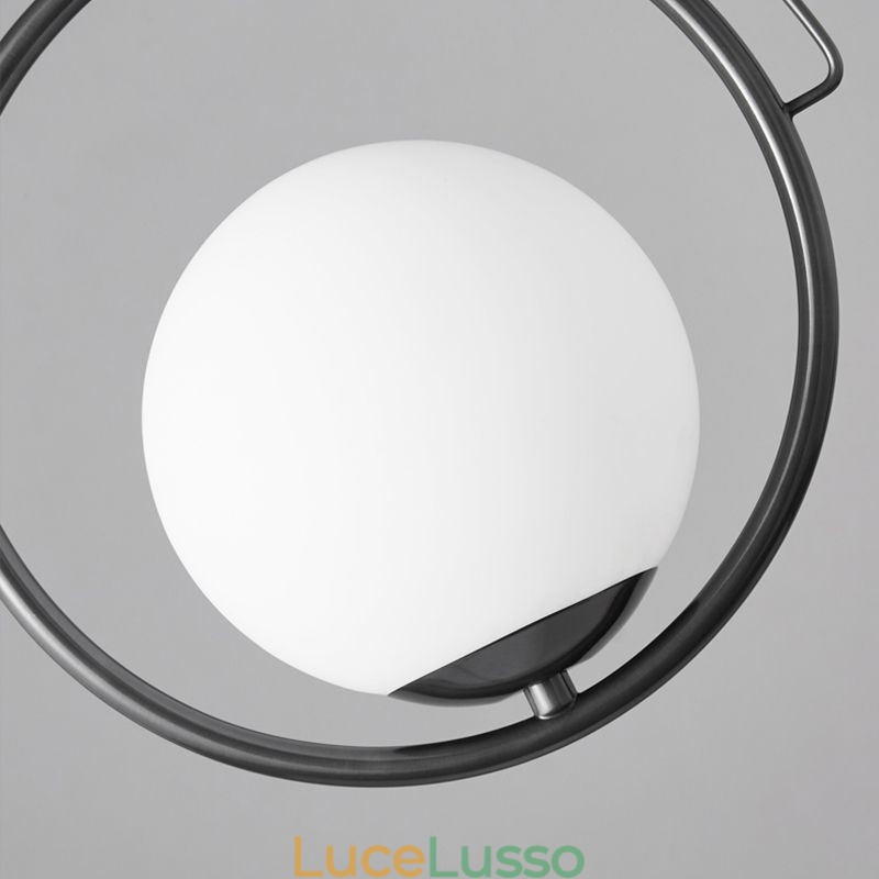 Lampada a sospensione a forma di sfera di vetro, decorazione per la casa