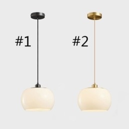 Lampada a sospensione moderna in vetro con design a zucca
