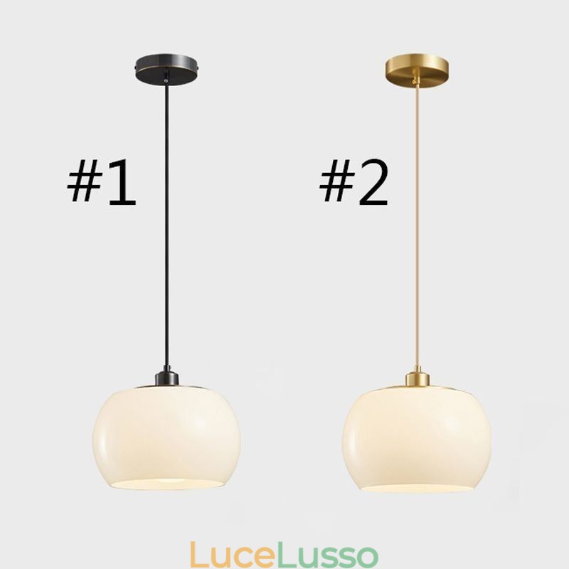 Lampada a sospensione moderna in vetro con design a zucca