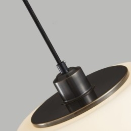 Lampada a sospensione moderna in vetro con design a zucca