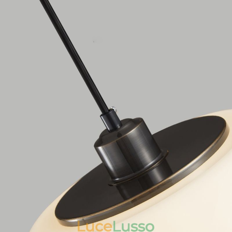 Lampada a sospensione moderna in vetro con design a zucca