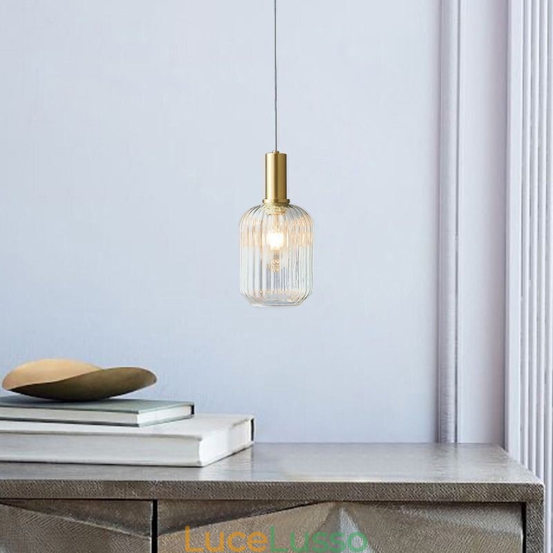 Lampada a sospensione moderna Lampada a sospensione in vetro con una luce Isola