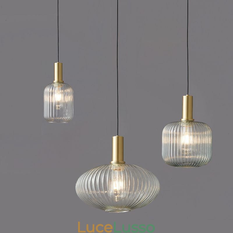 Lampada a sospensione moderna Lampada a sospensione in vetro con una luce Isola