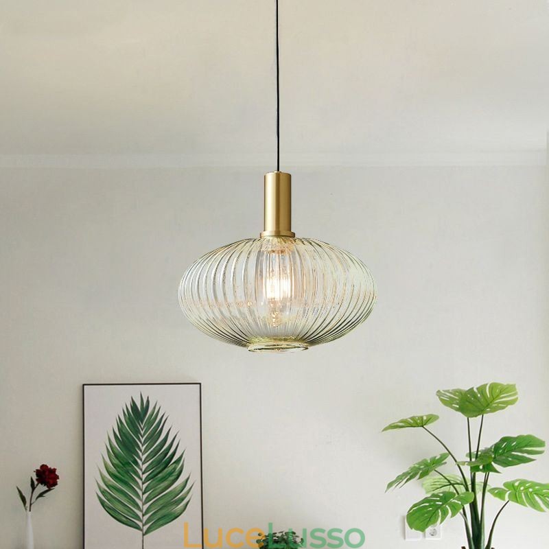 Lampada a sospensione moderna Lampada a sospensione in vetro con una luce Isola