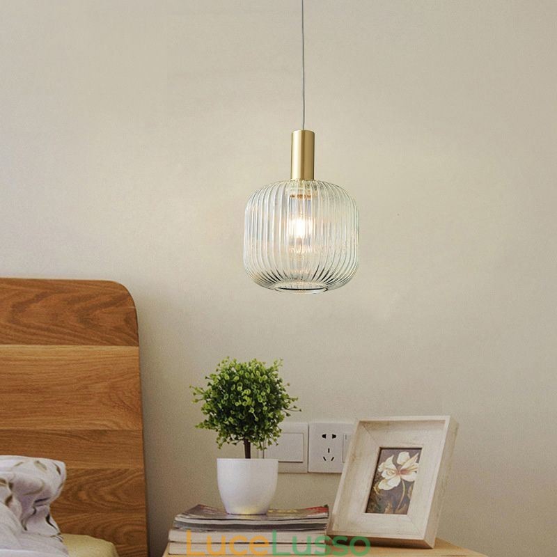 Lampada a sospensione moderna Lampada a sospensione in vetro con una luce Isola