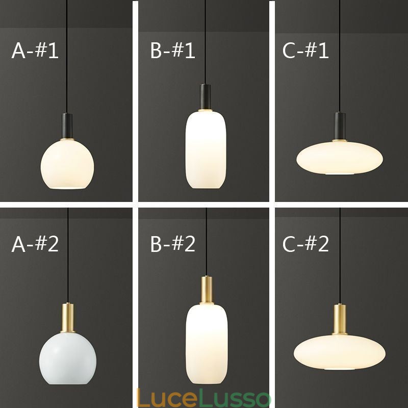 Lampada a sospensione moderna e semplice in vetro