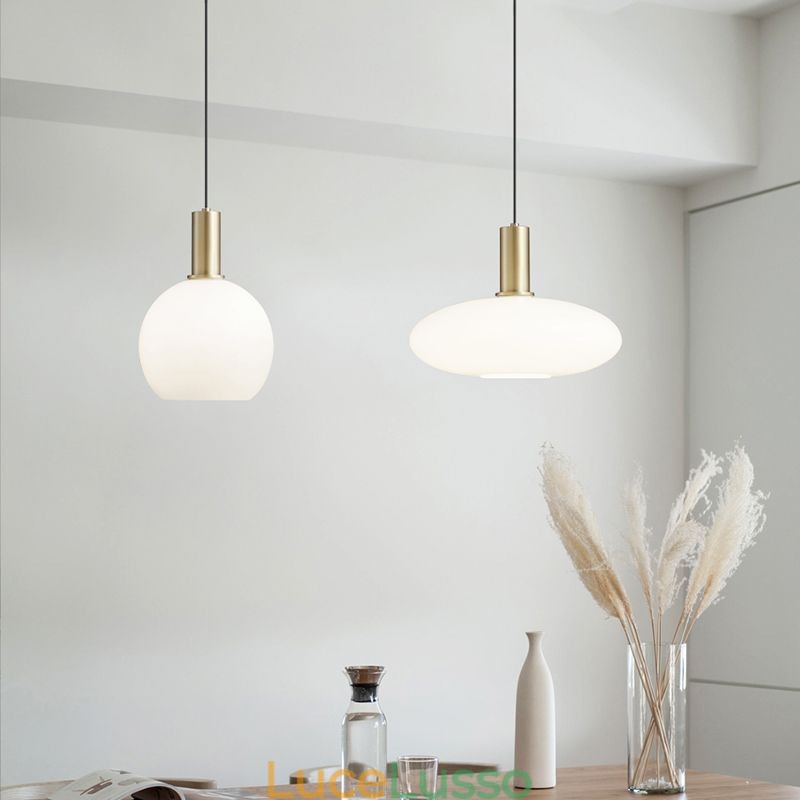 Lampada a sospensione moderna e semplice in vetro