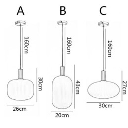 Moderna lampada a sospensione Semplice lampada a sospensione creativa in vetro