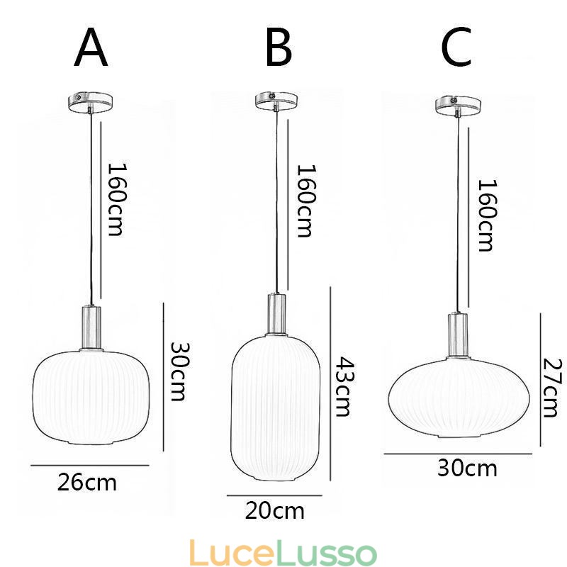 Moderna lampada a sospensione Semplice lampada a sospensione creativa in vetro