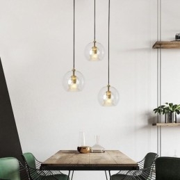 Lampada a sospensione moderna in vetro con testa singola