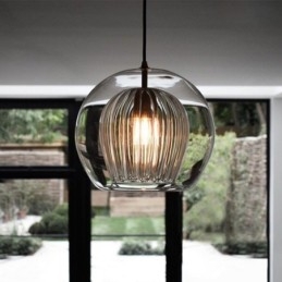 Lampada a sospensione moderna in vetro con testa singola