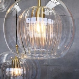 Lampada a sospensione moderna in vetro con testa singola