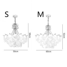 Lampada a sospensione europea in vetro postmoderno a forma di conchiglia
