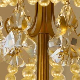Elegante lampada a sospensione in vetro a forma di foglia