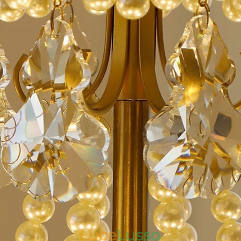Elegante lampada a sospensione in vetro a forma di foglia