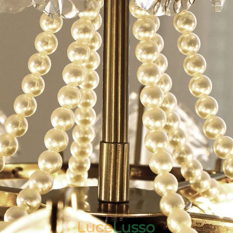 Elegante lampada a sospensione in vetro a forma di foglia