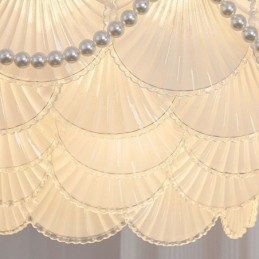 Lampada a sospensione in vetro europeo Elegante lampada a sospensione a forma di conchiglia