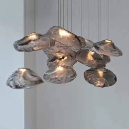 Lampadario a sospensione in vetro nordico creativo Lampadario a sospensione artistica