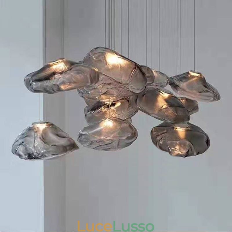 Lampadario a sospensione in vetro nordico creativo Lampadario a sospensione artistica